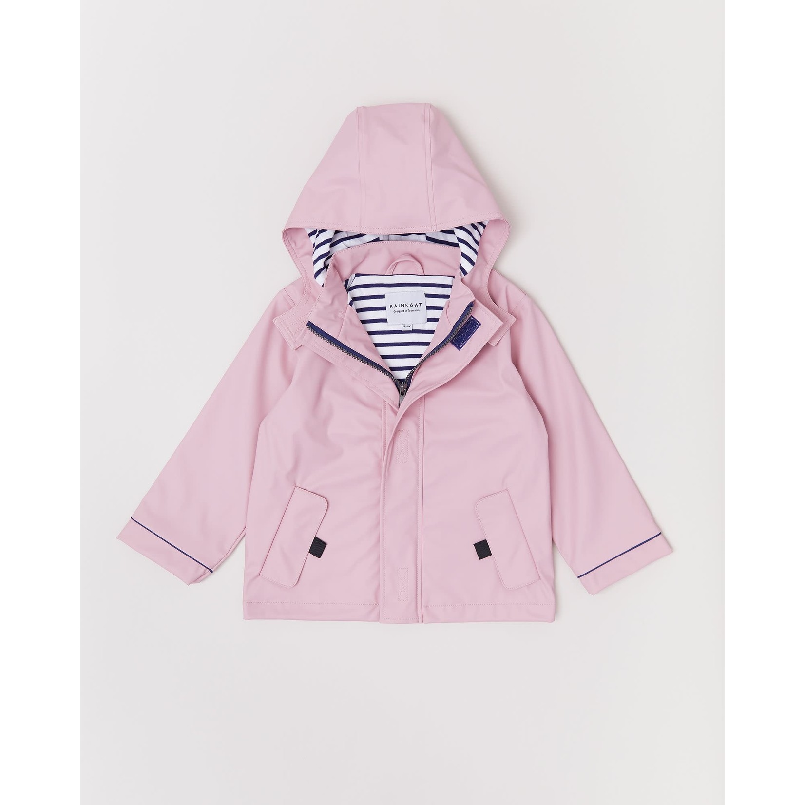 Rainkoat Stripy Sailor Jacket Blush Pink