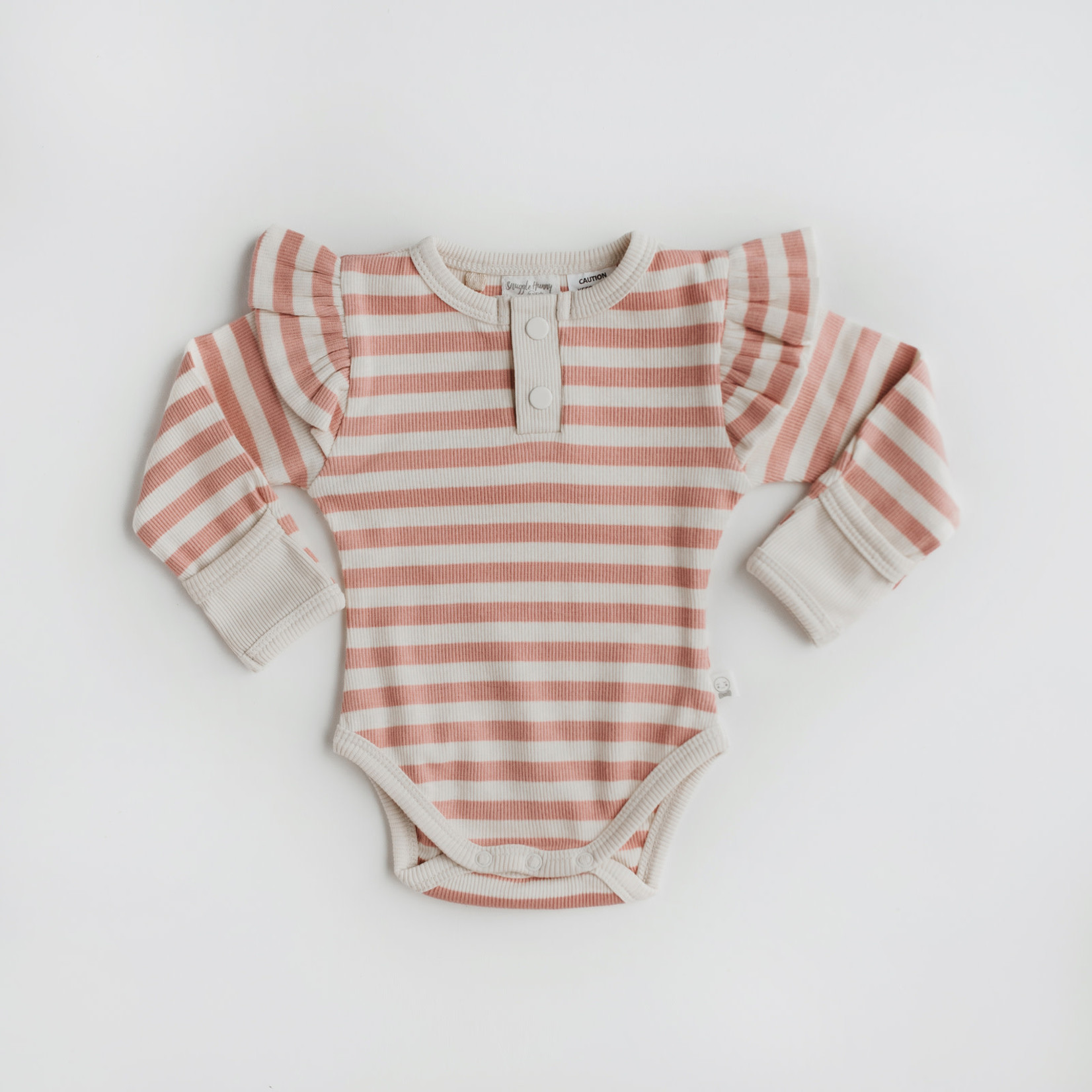 Snuggle Hunny Rose Stripe Long Sleeve Bodysuit
