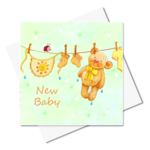 J. Callaway Designs New Baby Greeting Card