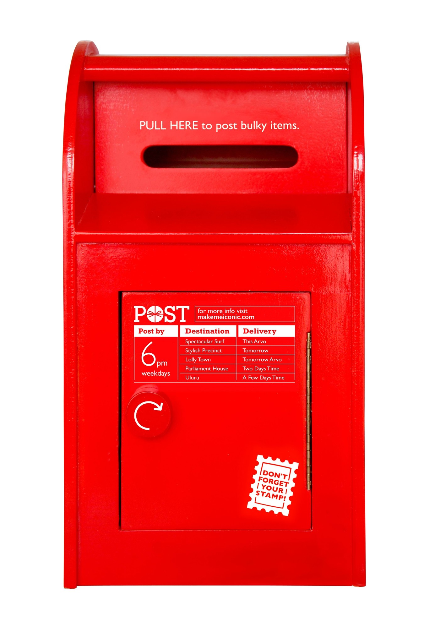 Make Me Iconic Australian Post Box Chilled Wrens Boutique