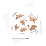 J. Callaway Designs Aussie Animals Greeting Card