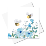 J. Callaway Designs Bees on Blue Greeting Card