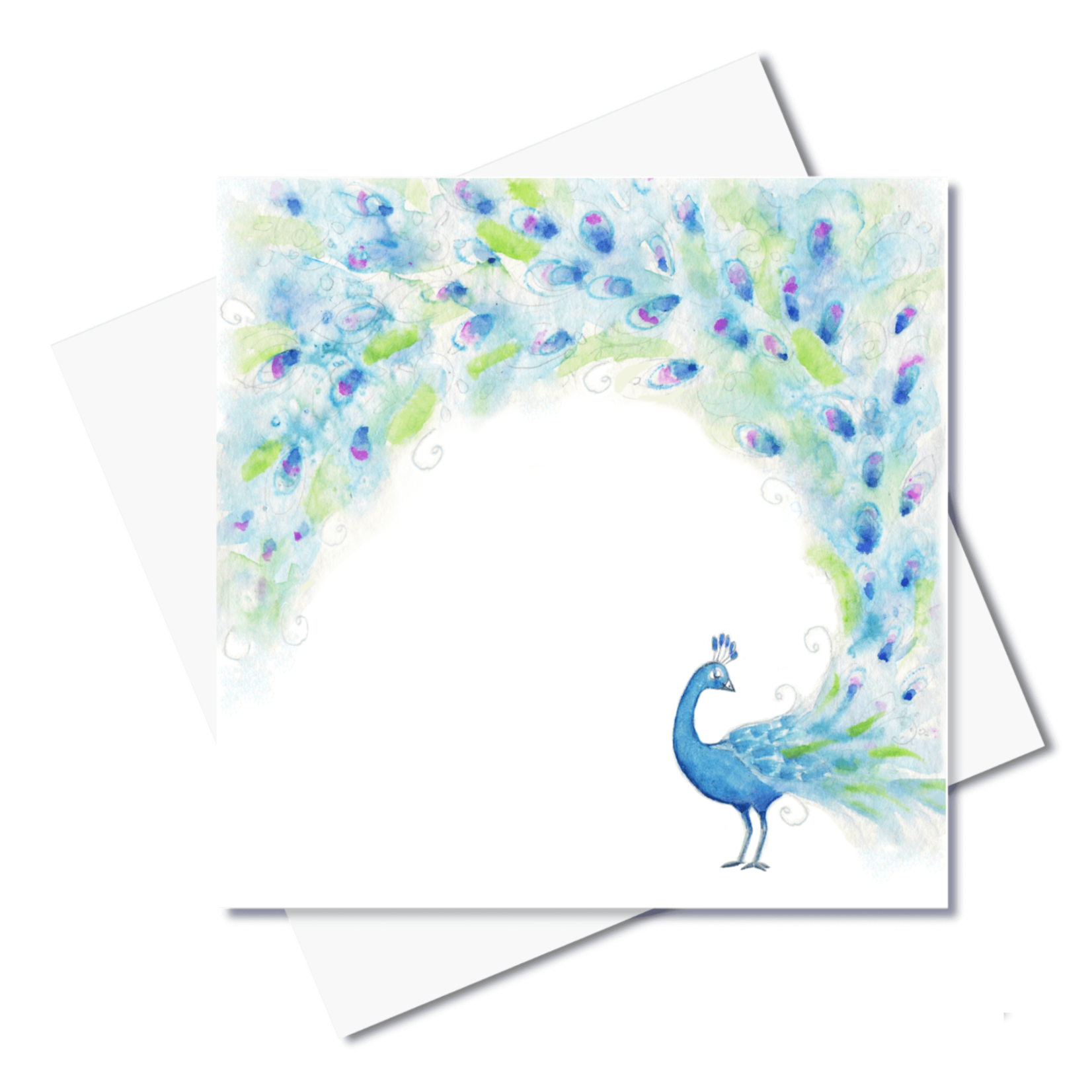 J. Callaway Designs Peacock Greeting Card