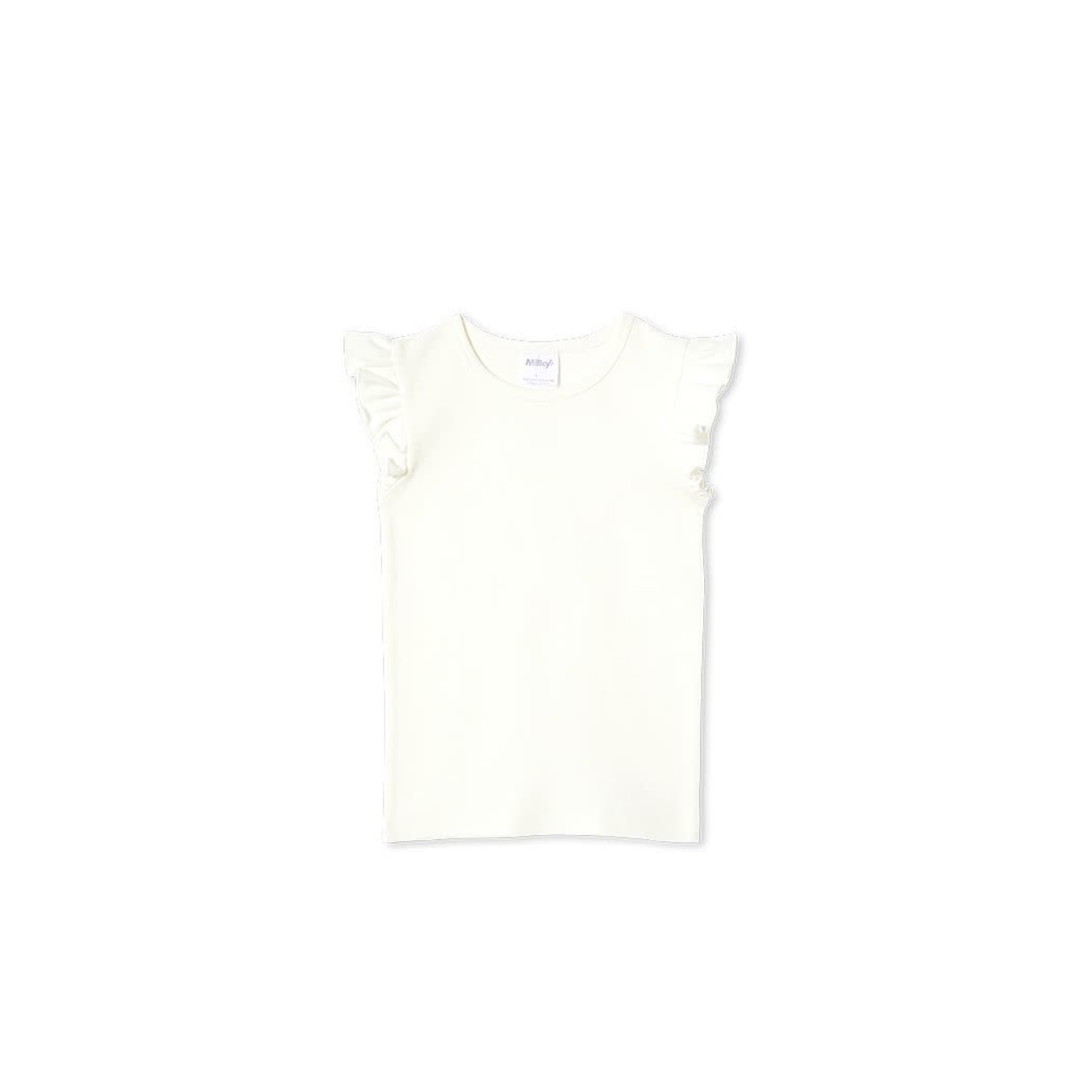 Milky White Rib Tee