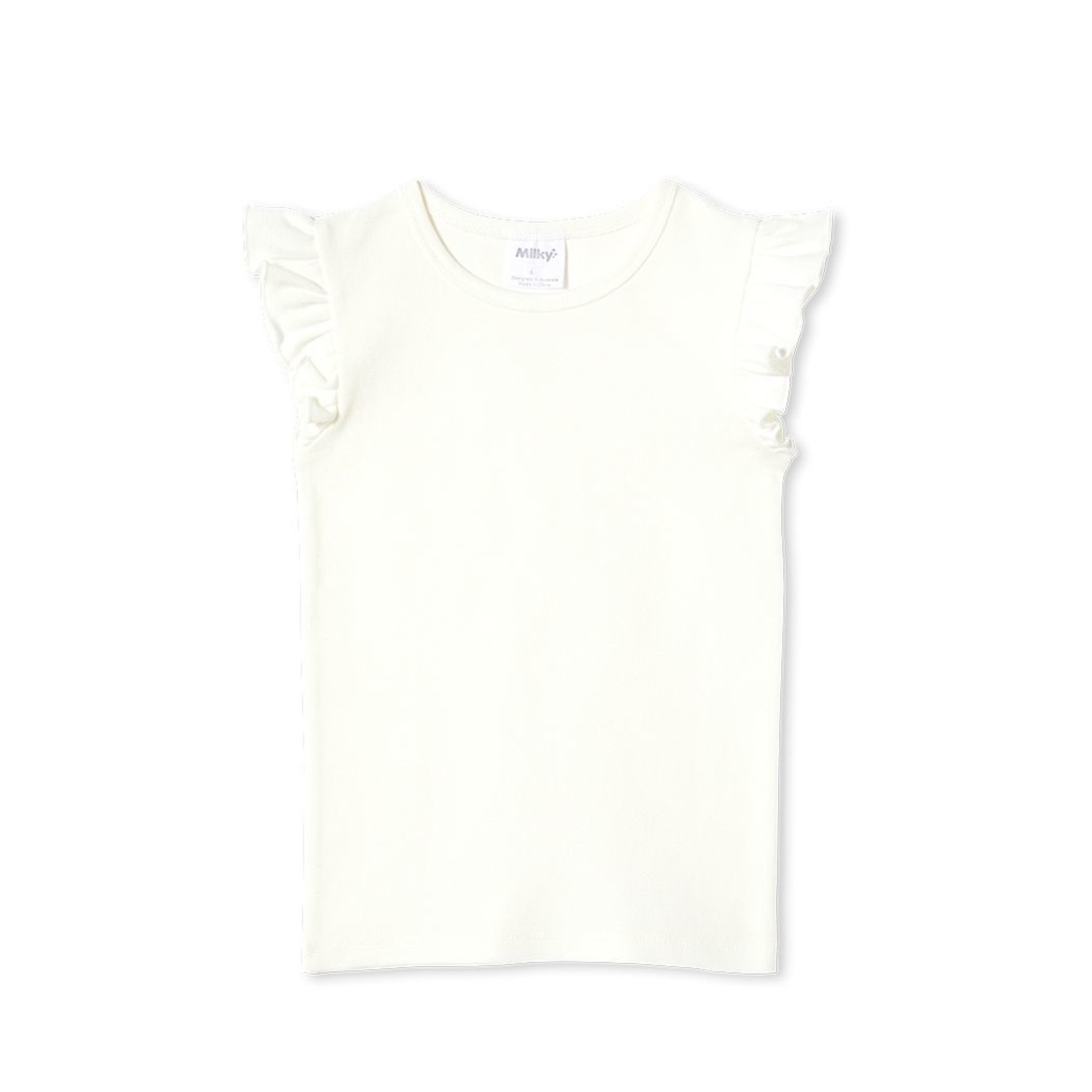 Milky White Rib Tee