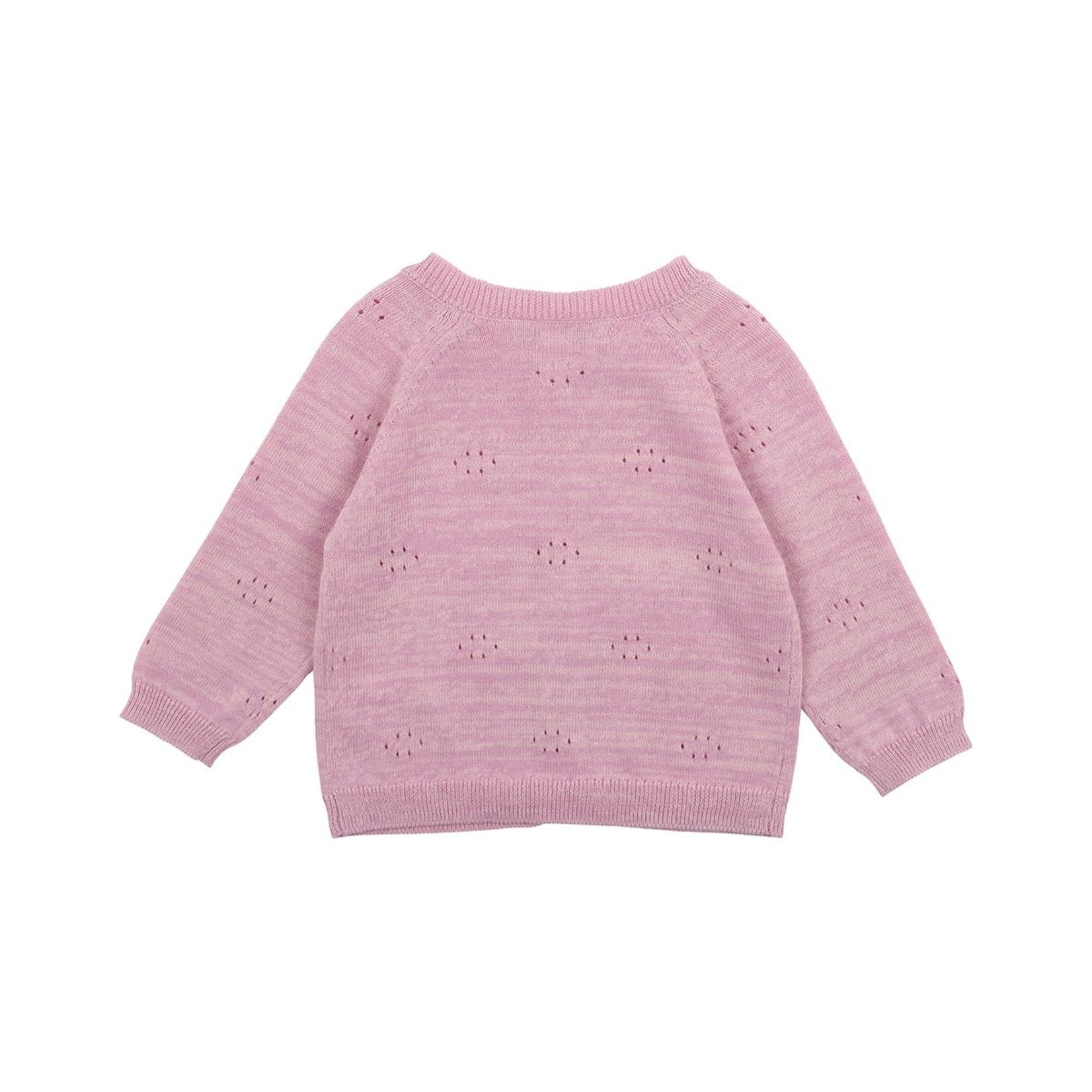 Bebe Lilac Pointelle Cardigan