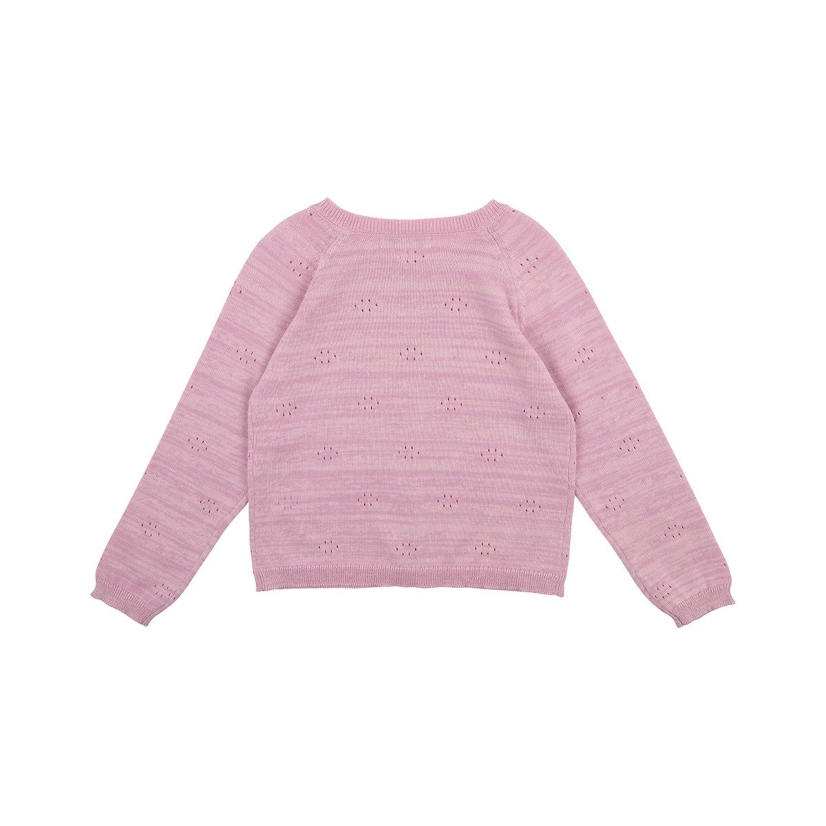 Bebe Lilac Pointelle Cardigan