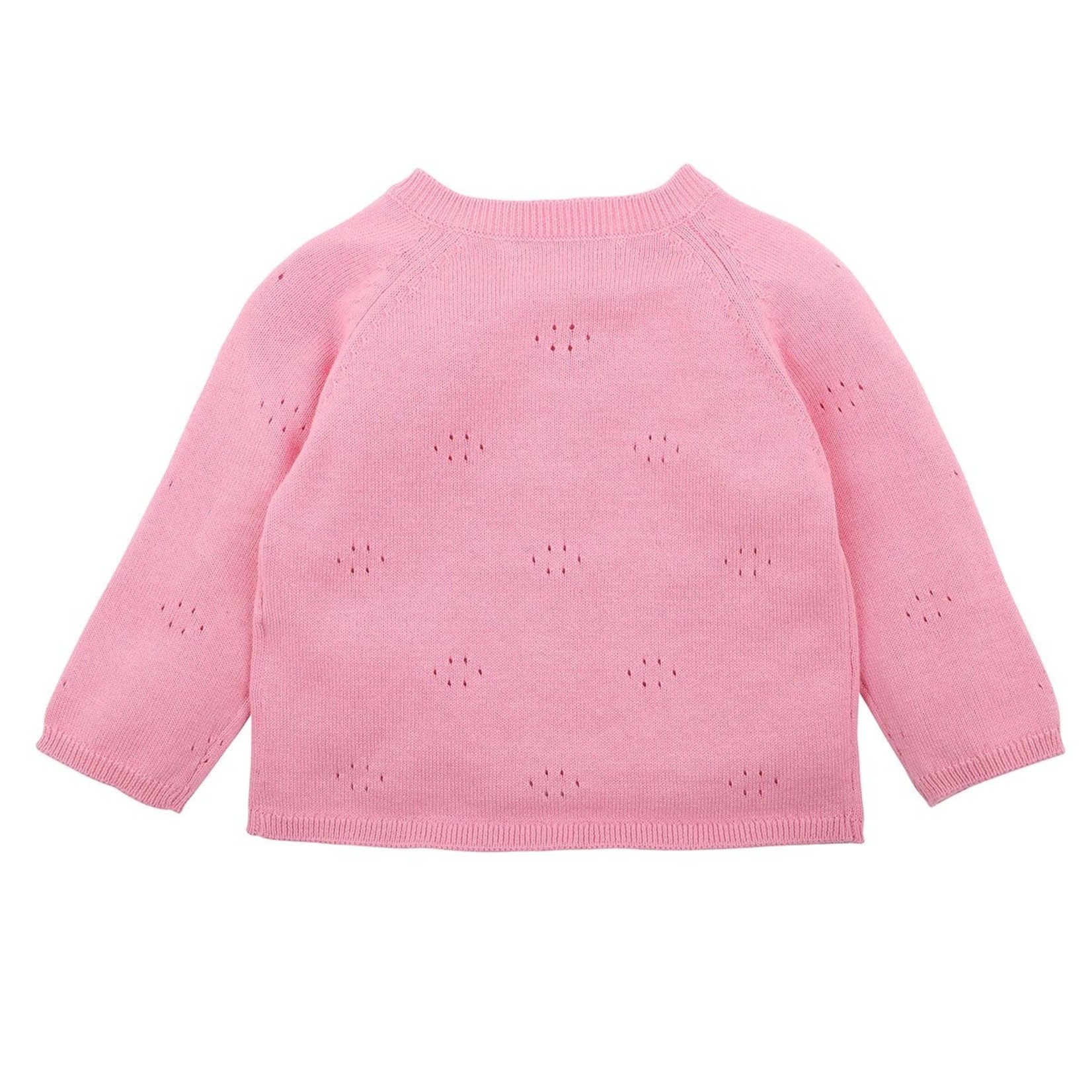 Bebe Orchid Pointelle Cardigan