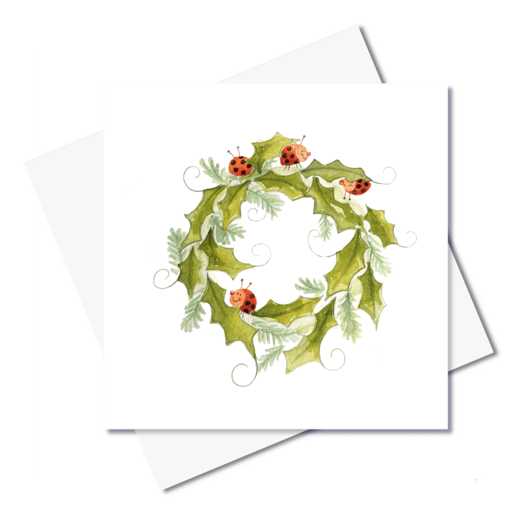J. Callaway Designs Ladybird Wreath Greeting Card