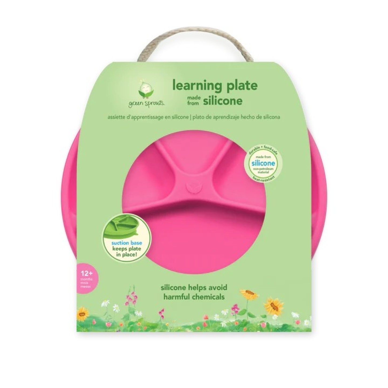 Green Sprouts Learning Plate Pink