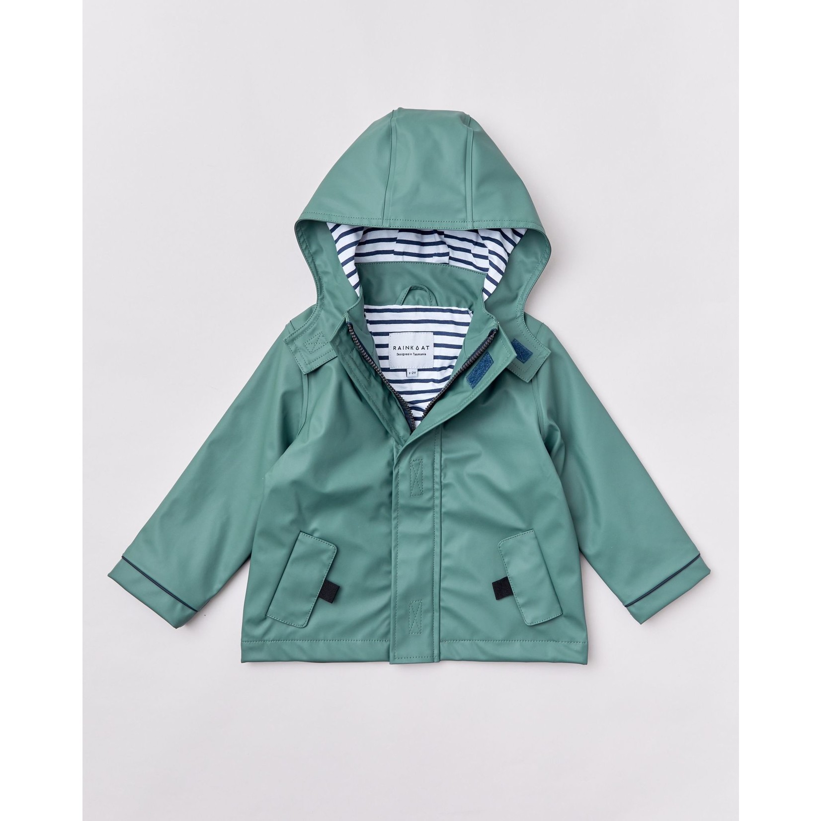 Rainkoat Stripy Sailor Jacket Forest Green