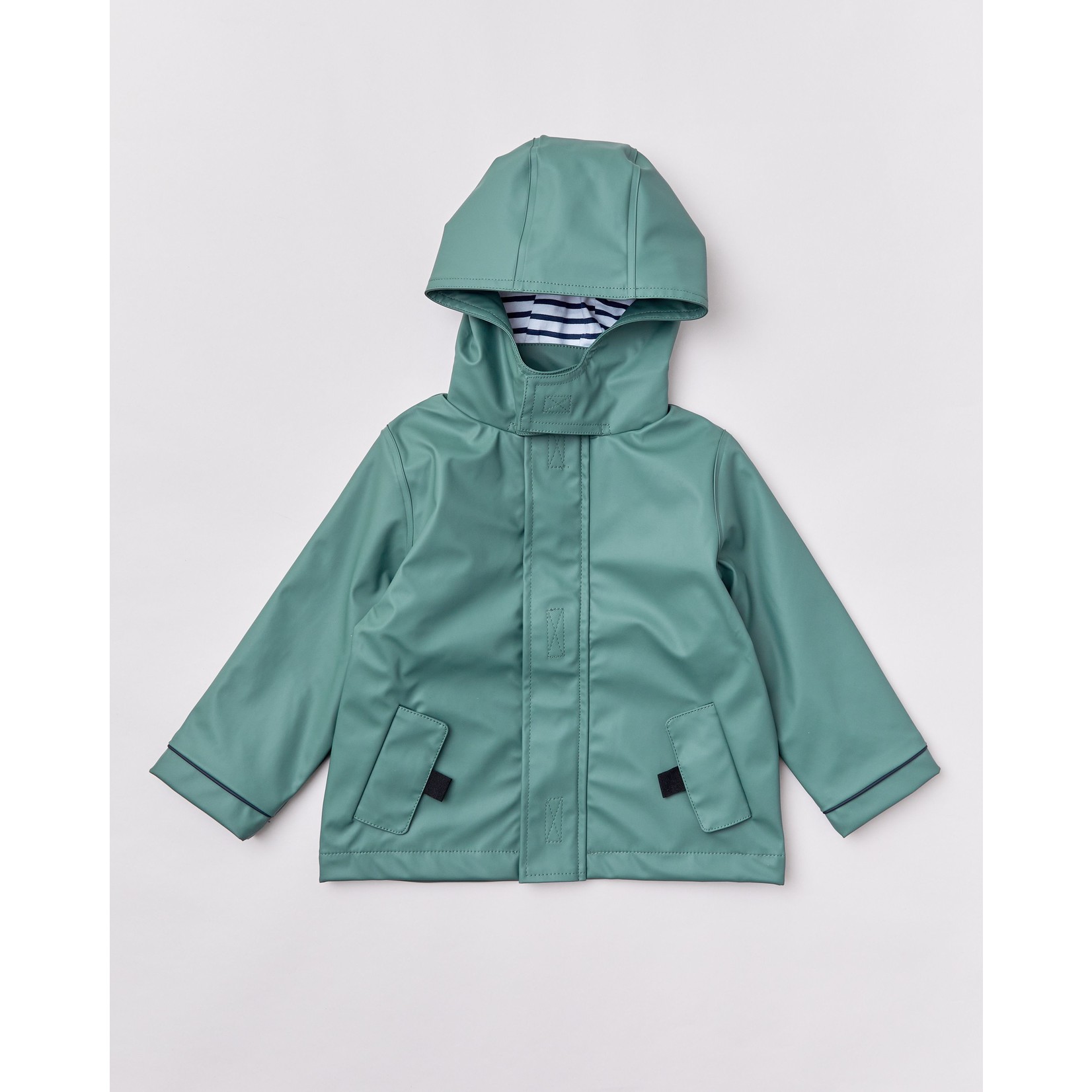 Rainkoat Stripy Sailor Jacket Forest Green