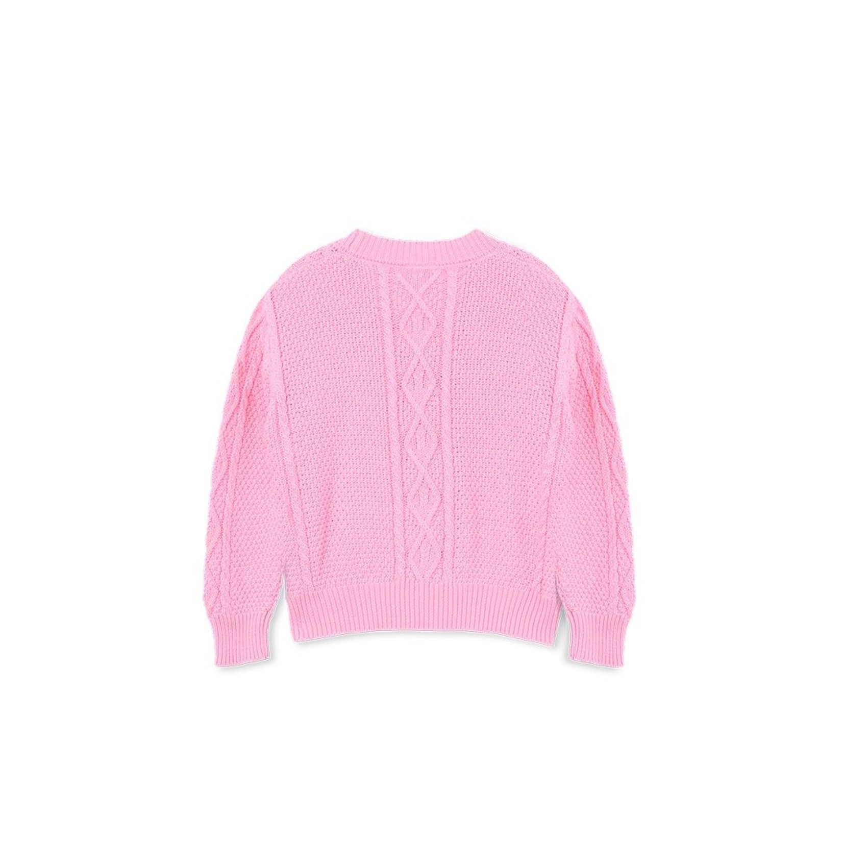 Milky Pink Cable Knit Cardigan