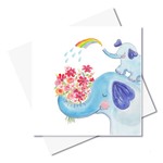 J. Callaway Designs Elephant Bouquet Greeting Card