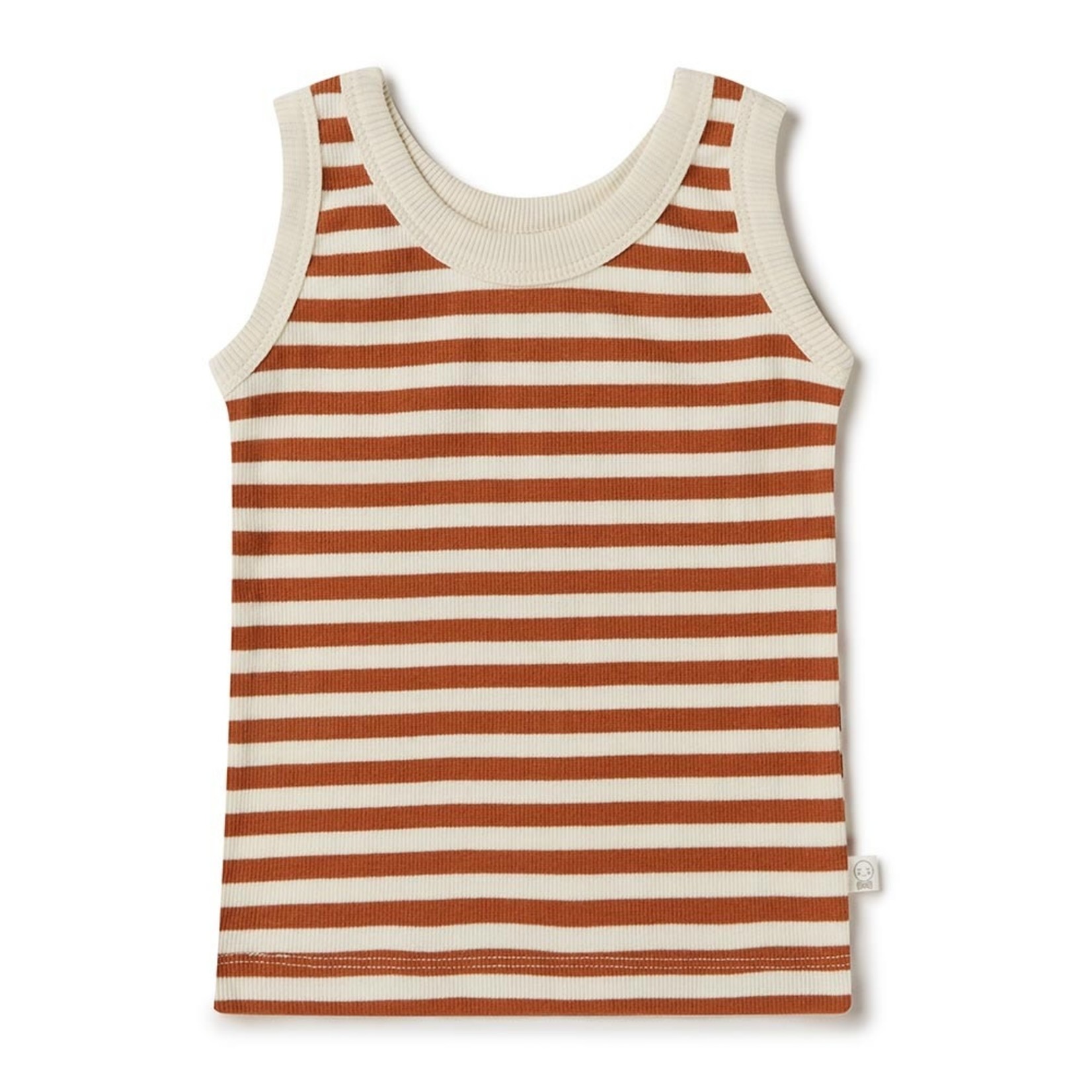 Snuggle Hunny Biscuit Stripe Organic Singlet