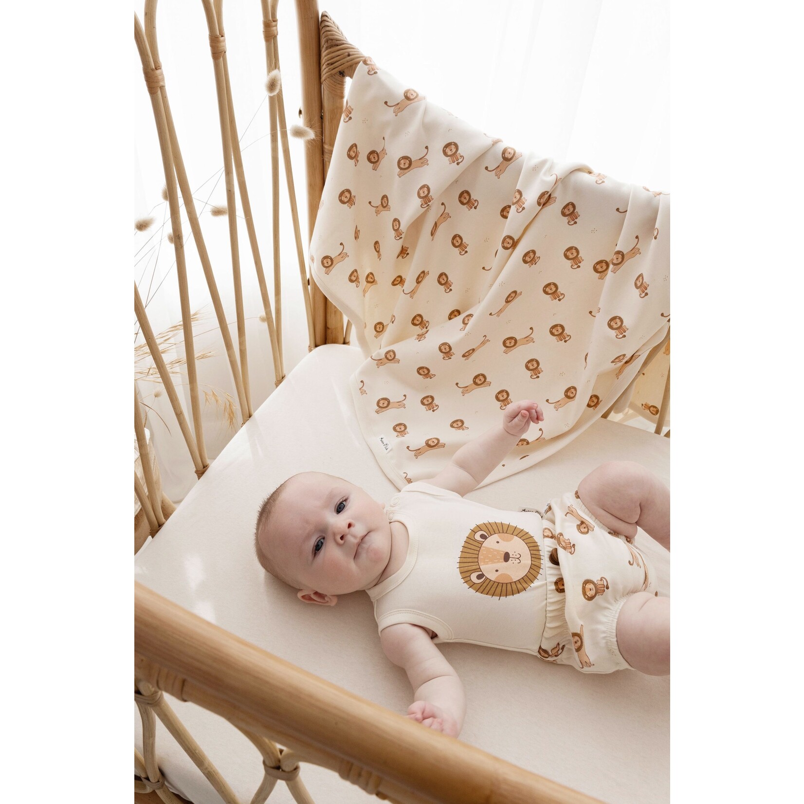 Aster & Oak Lion Print Singlet Onesie