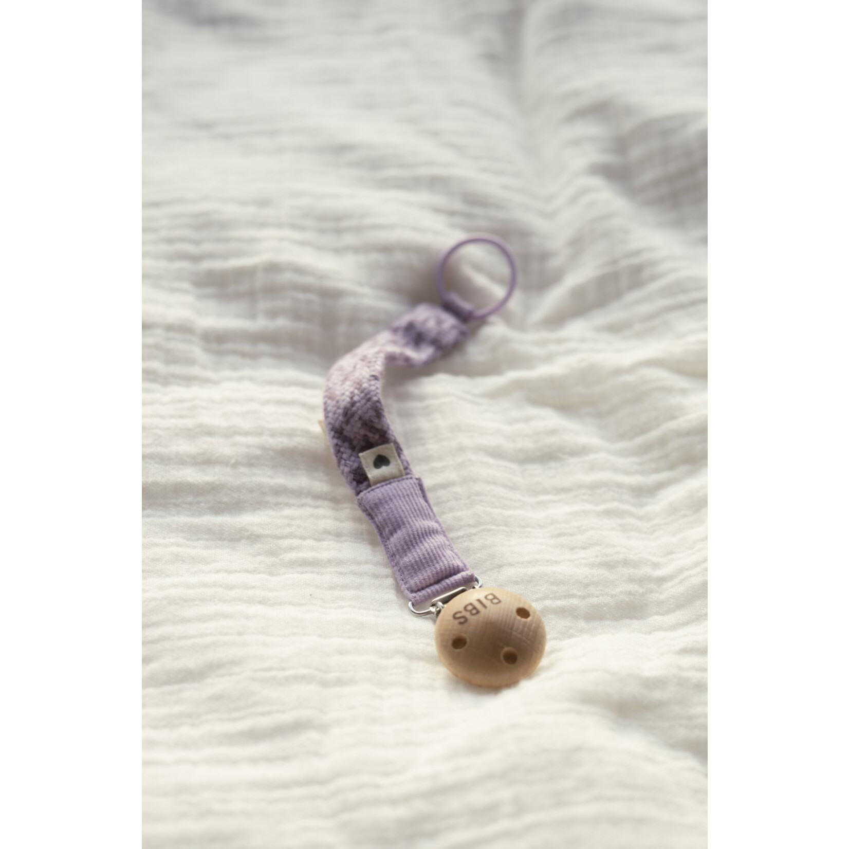 BIBS Pacifier Clip Violet Sky / Mauve