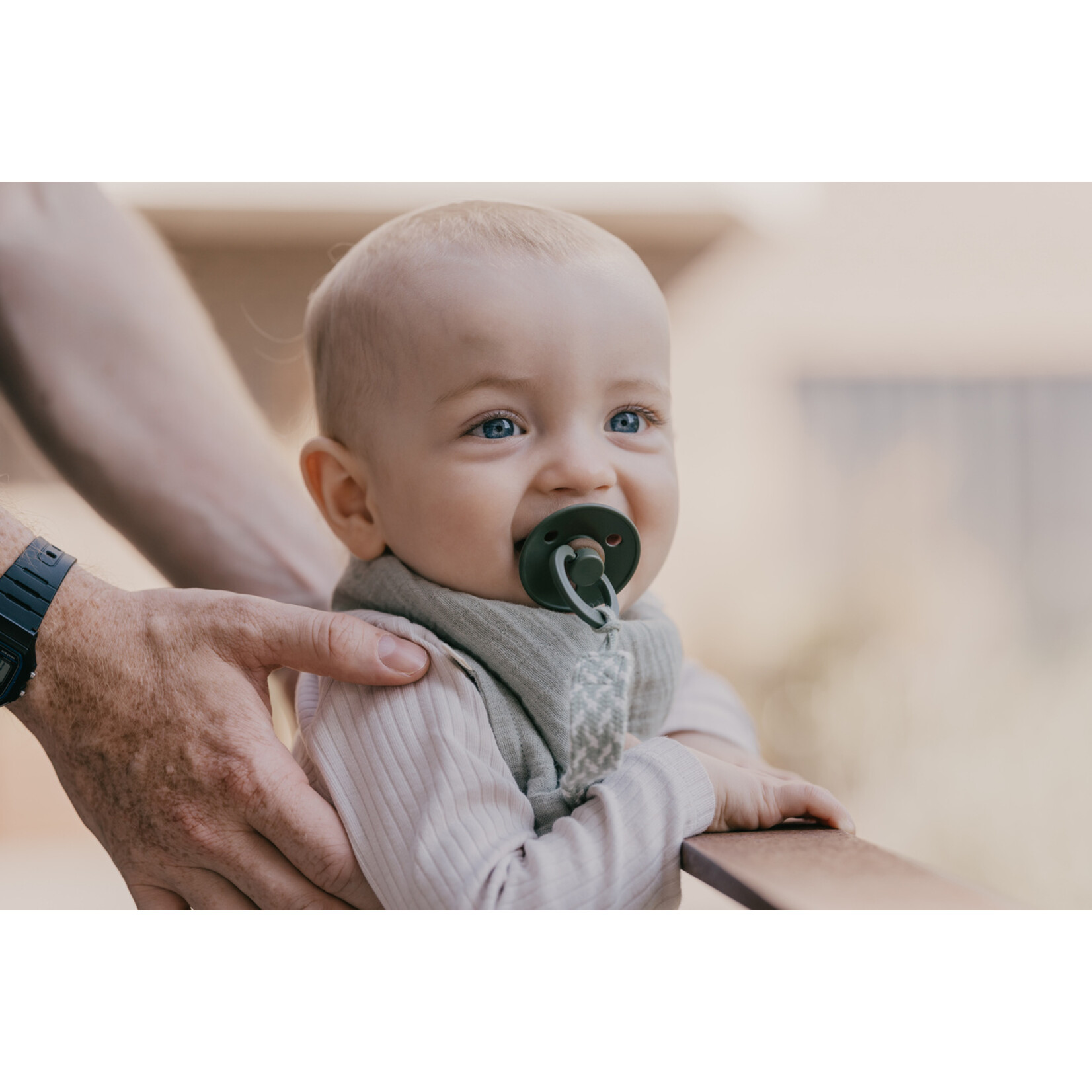 BIBS Pacifier Clip Violet Sky / Mauve