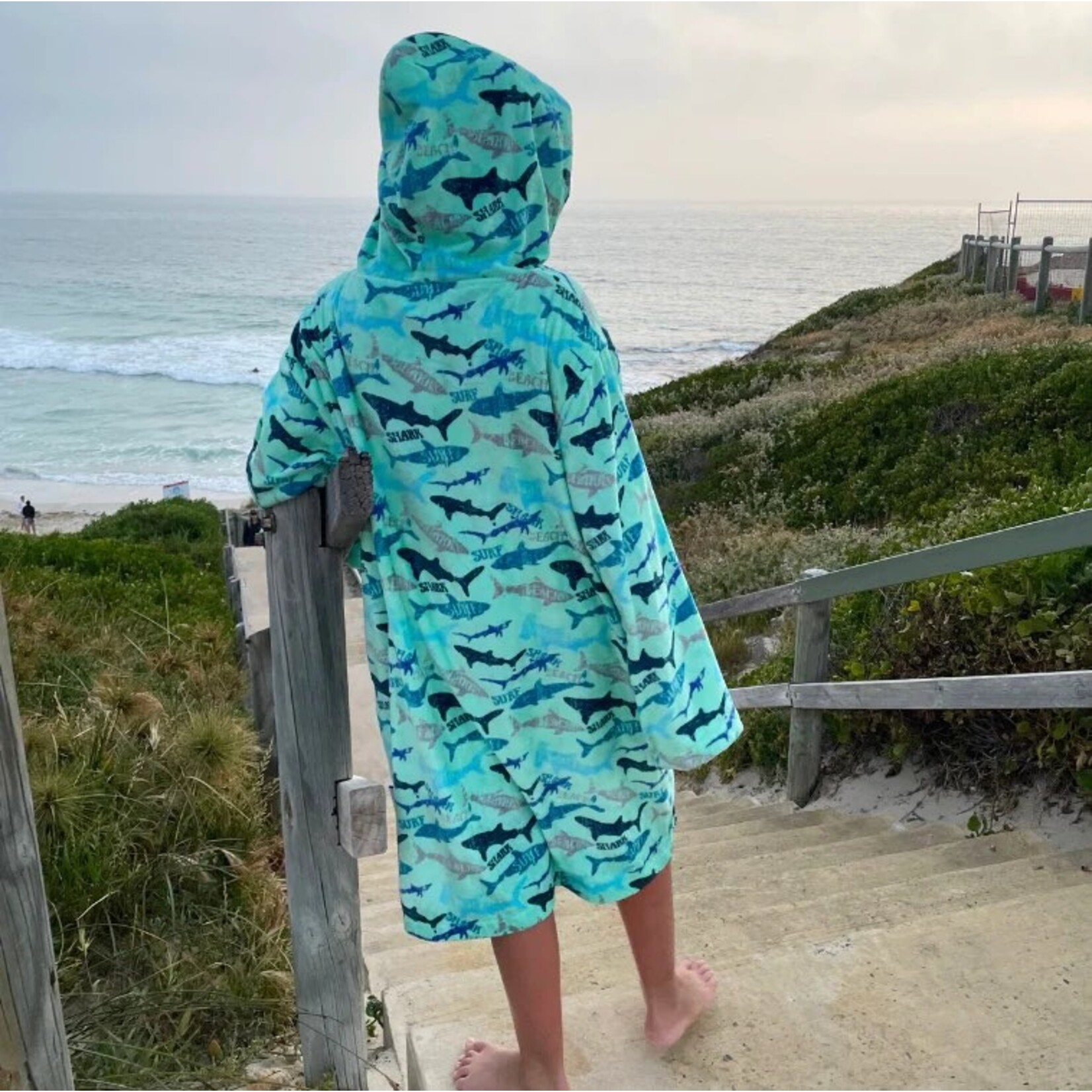 Back Beach Co Luxe Towel Robe Sharky