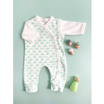 Tiny & Small Premmie Dungaree & Top Set Mint Clouds