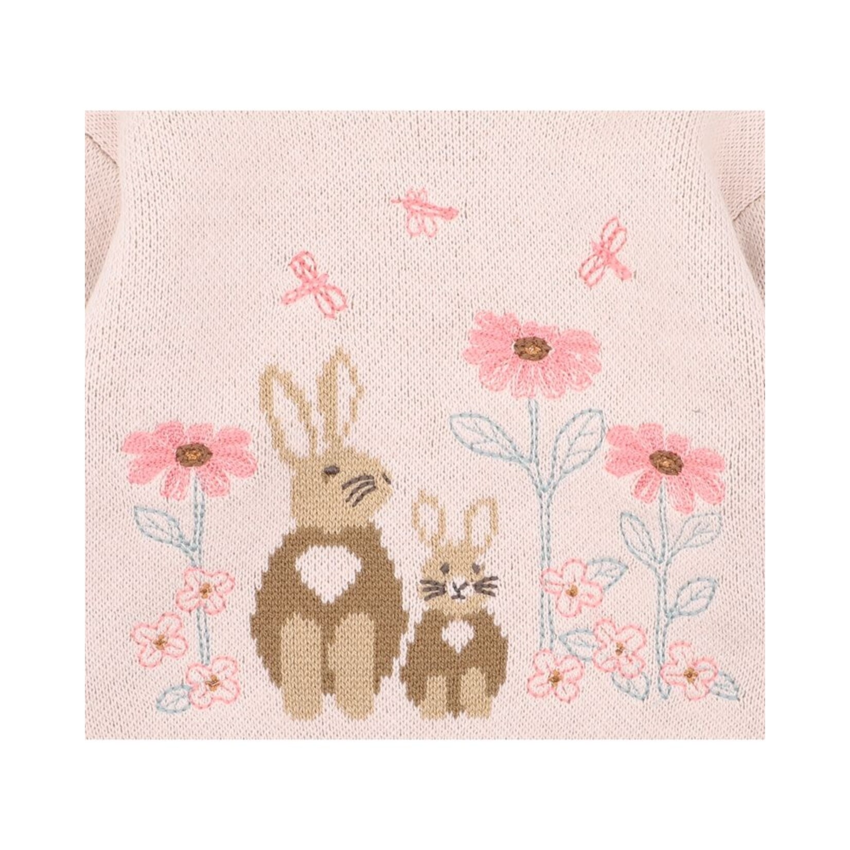 Bebe Olive Knitted Bunny Jumper