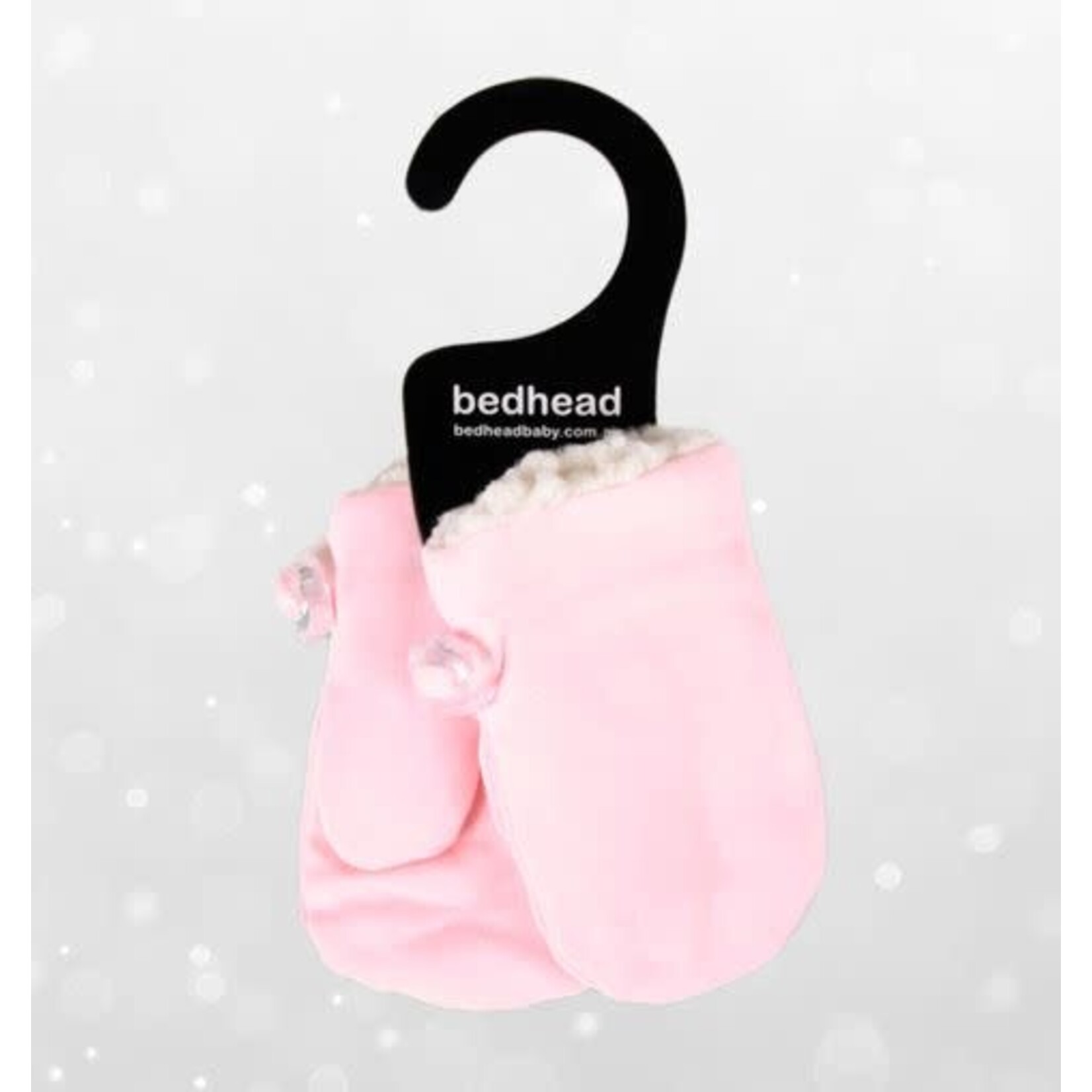 Bedhead Fleecy Infant Mittens Baby Pink Marle