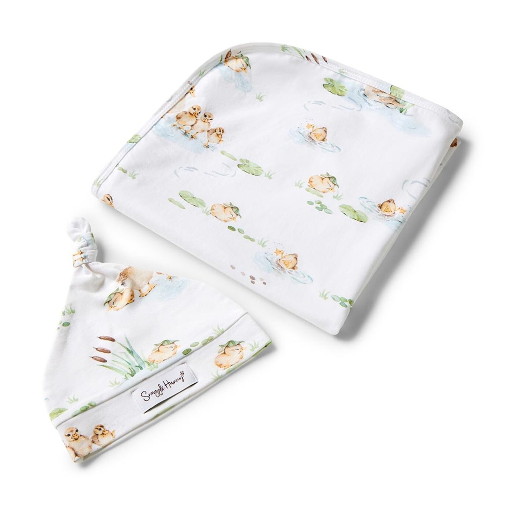 Snuggle Hunny Snuggle Hunny Organic Jersey Wrap Set Duck Pond