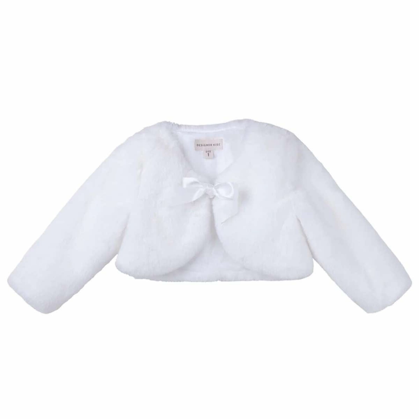 Designer Kidz Sassy Baby Faux Fur Jacket - Ivory