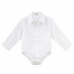 Designer Kidz Jackson L/S Formal Romper - White