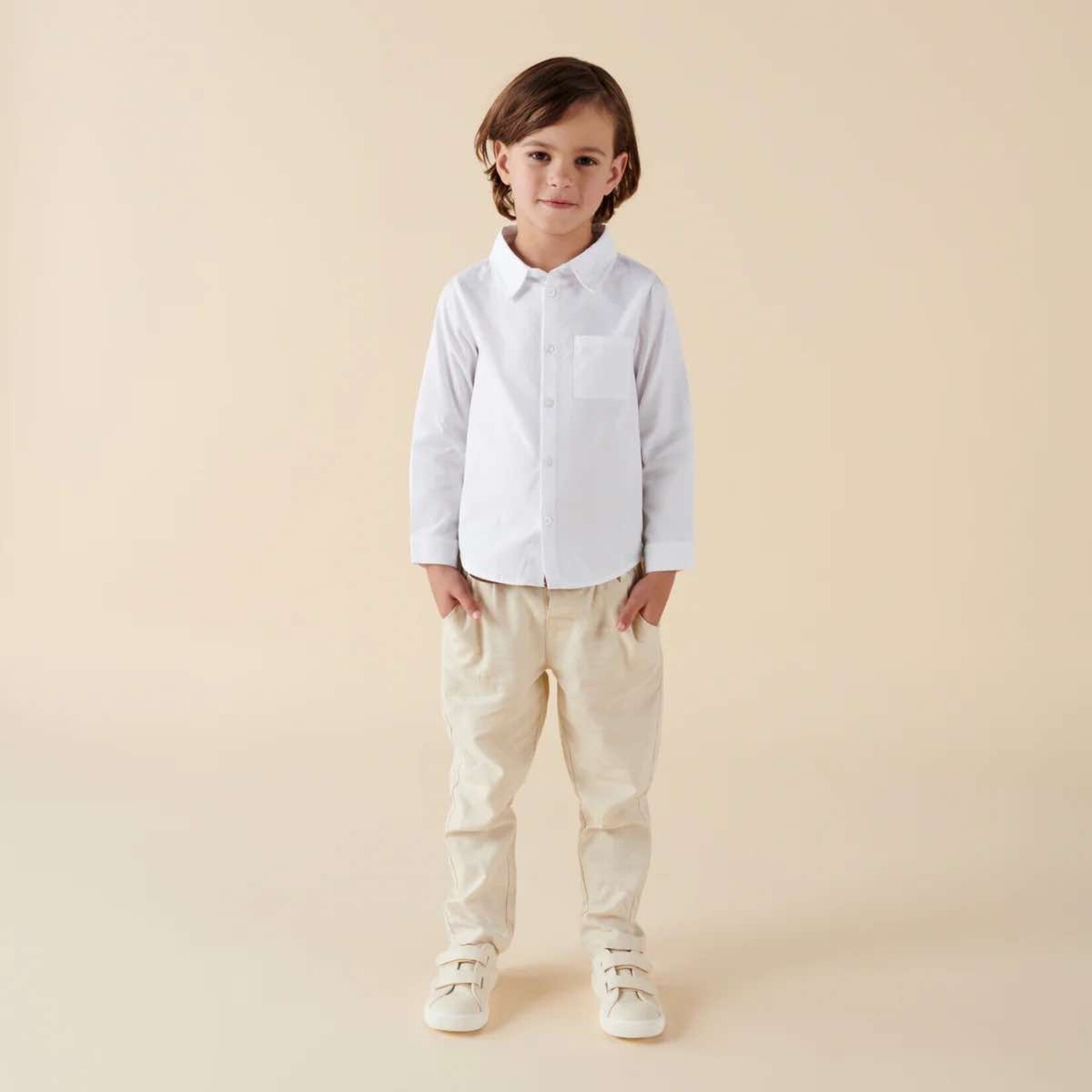 Designer Kidz Jackson L/S Formal Shirt - White