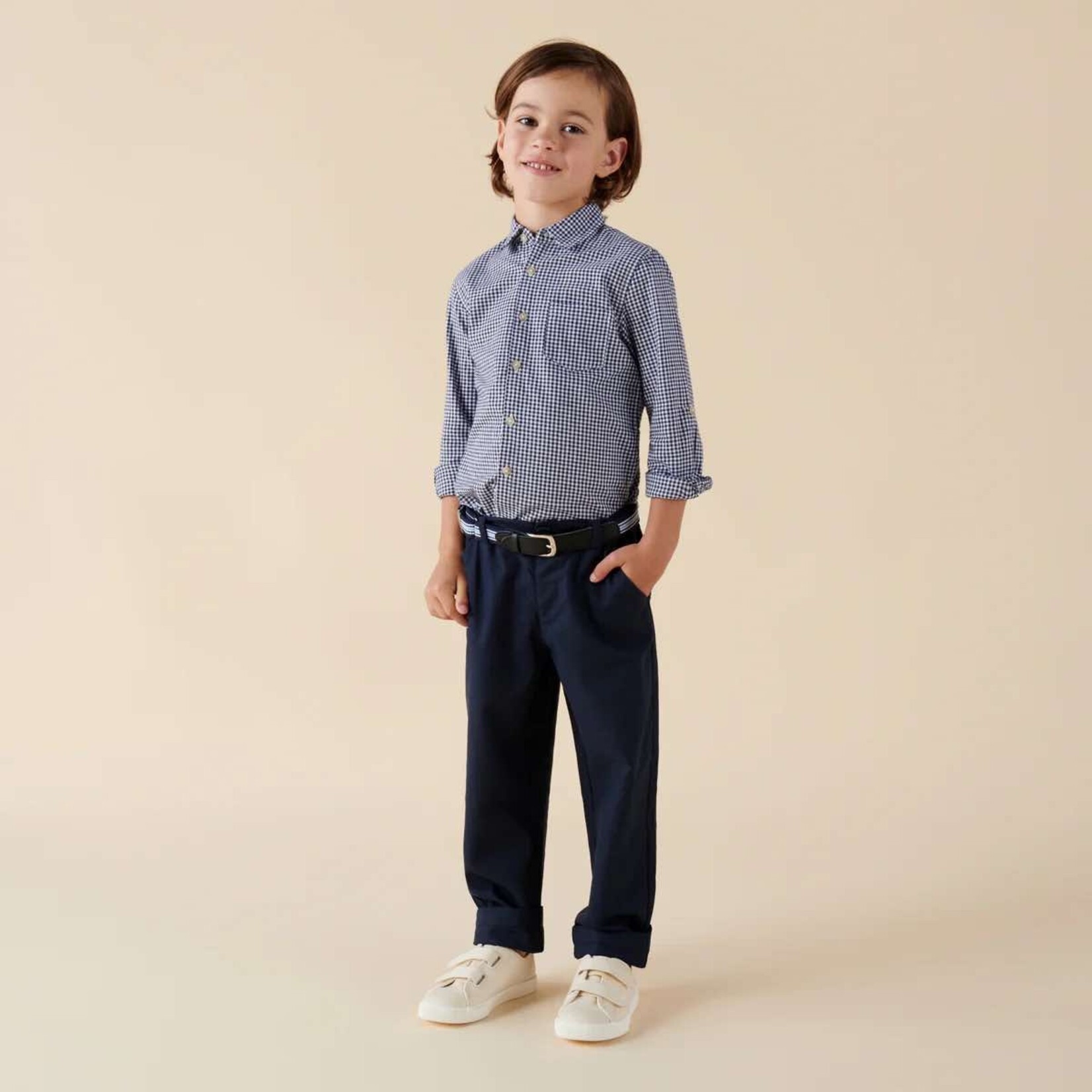 Designer Kidz Finley Linen Pants - Navy