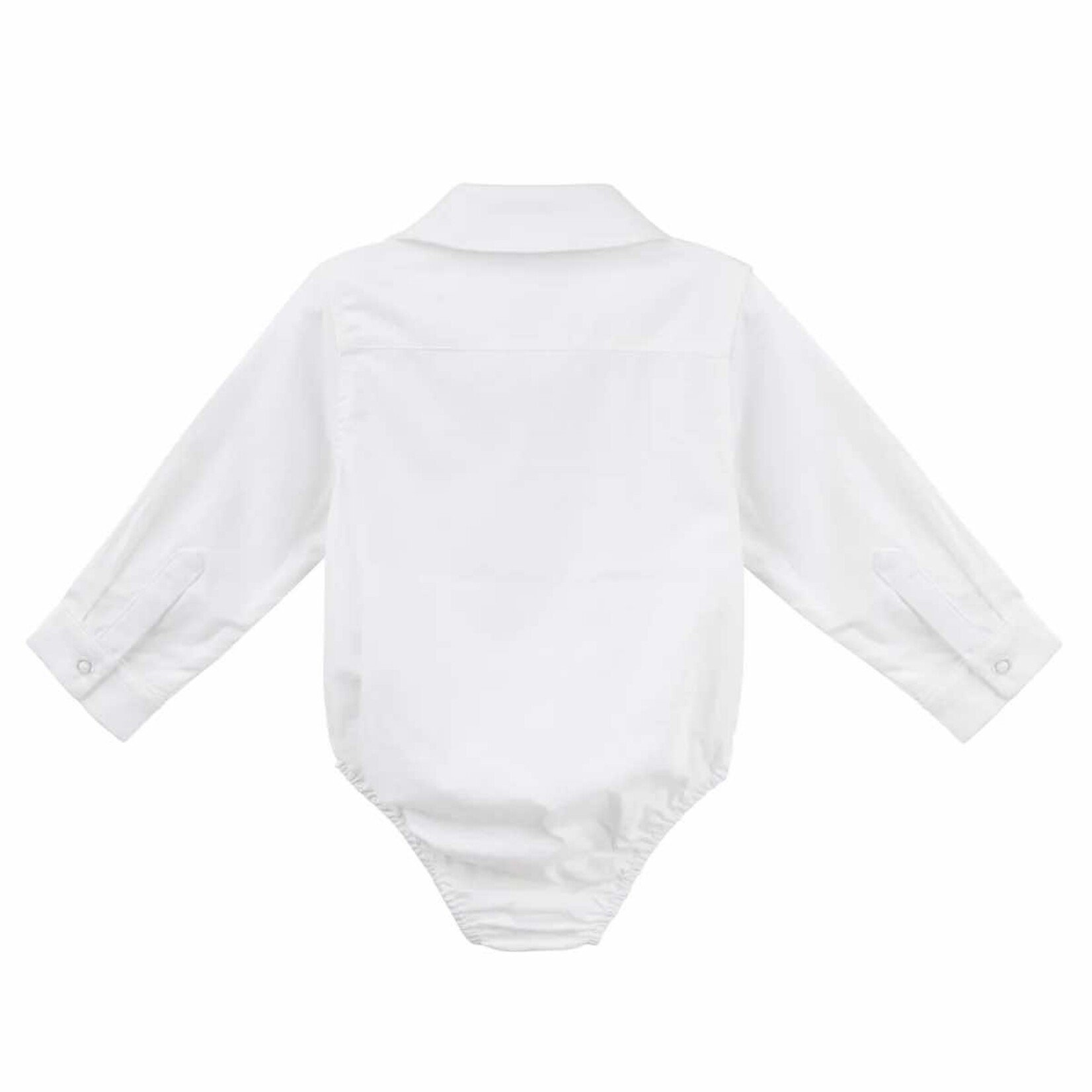 Designer Kidz Jackson L/S Formal Romper - White