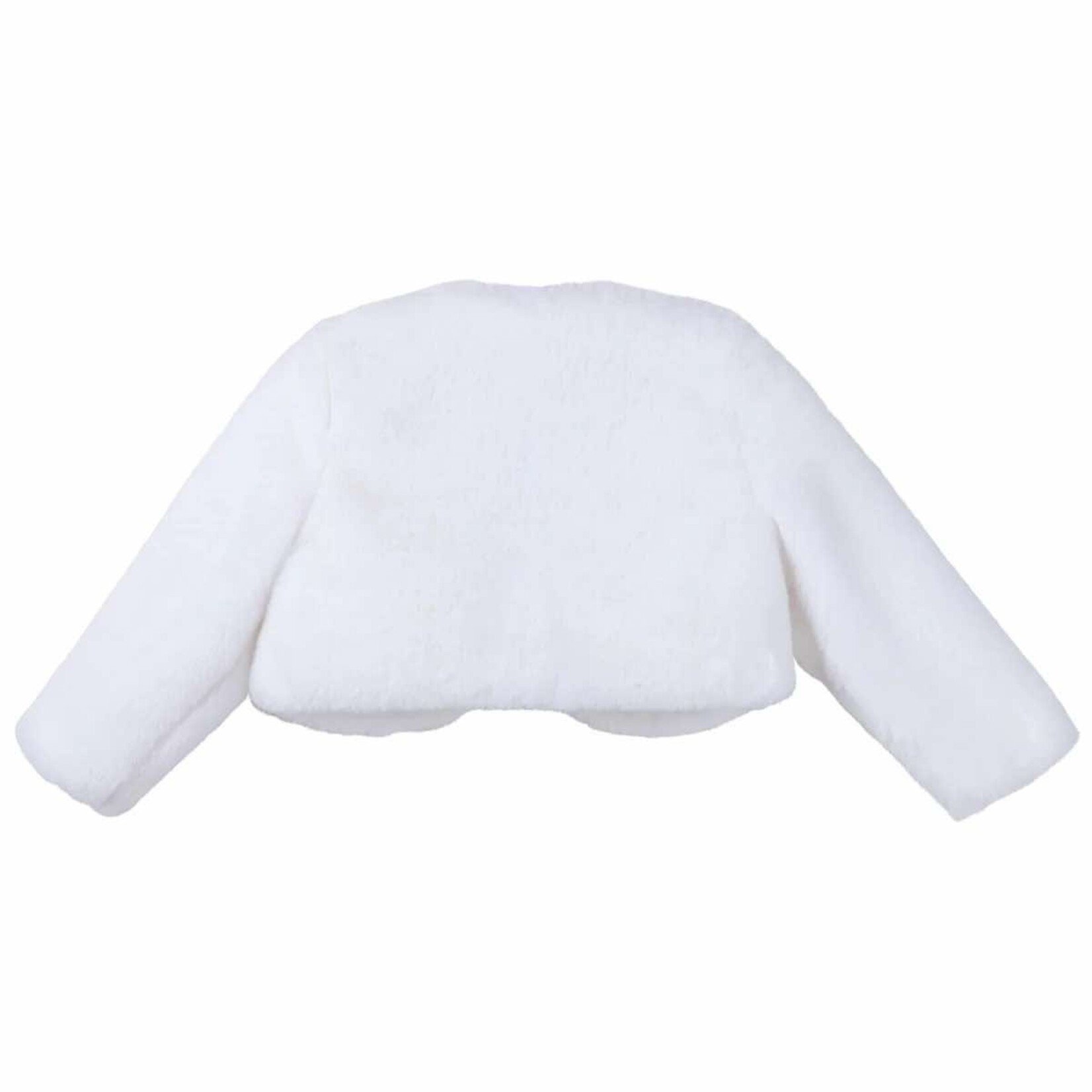 Designer Kidz Sassy Baby Faux Fur Jacket - Ivory