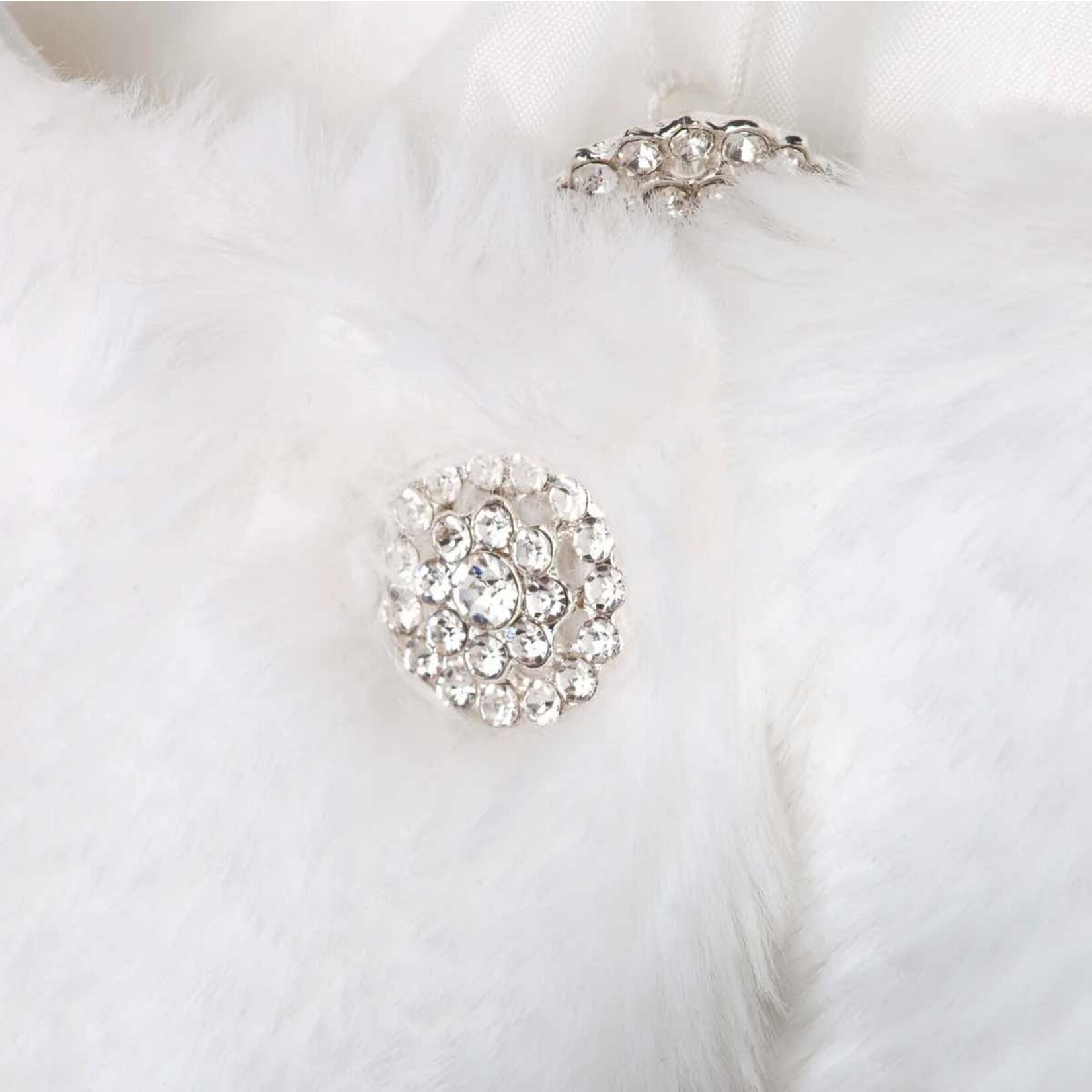 Designer Kidz Sarah Faux Fur Jacket - Ivory