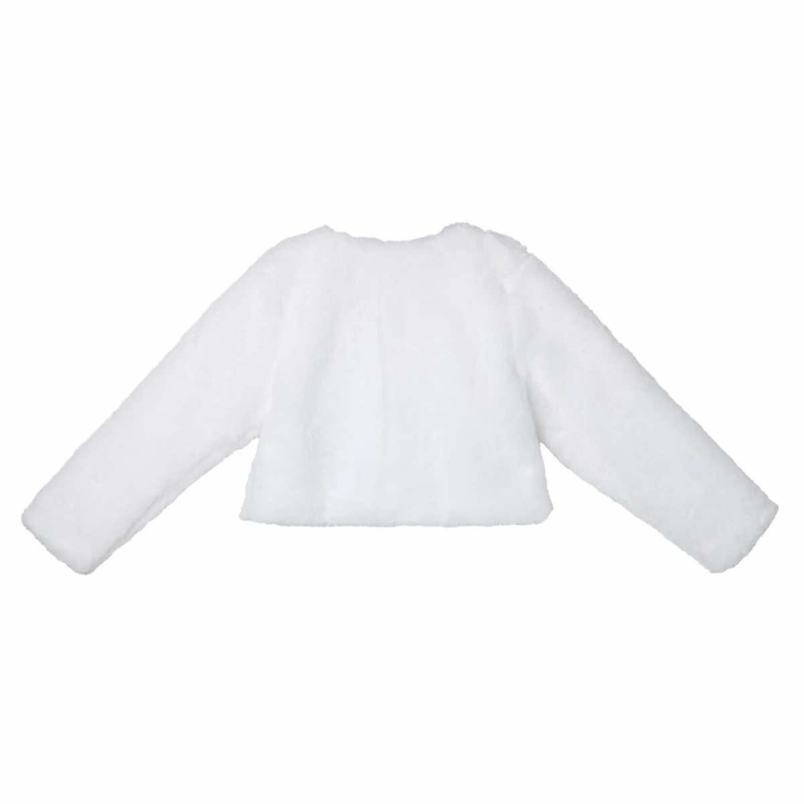 Designer Kidz Sarah Faux Fur Jacket - Ivory
