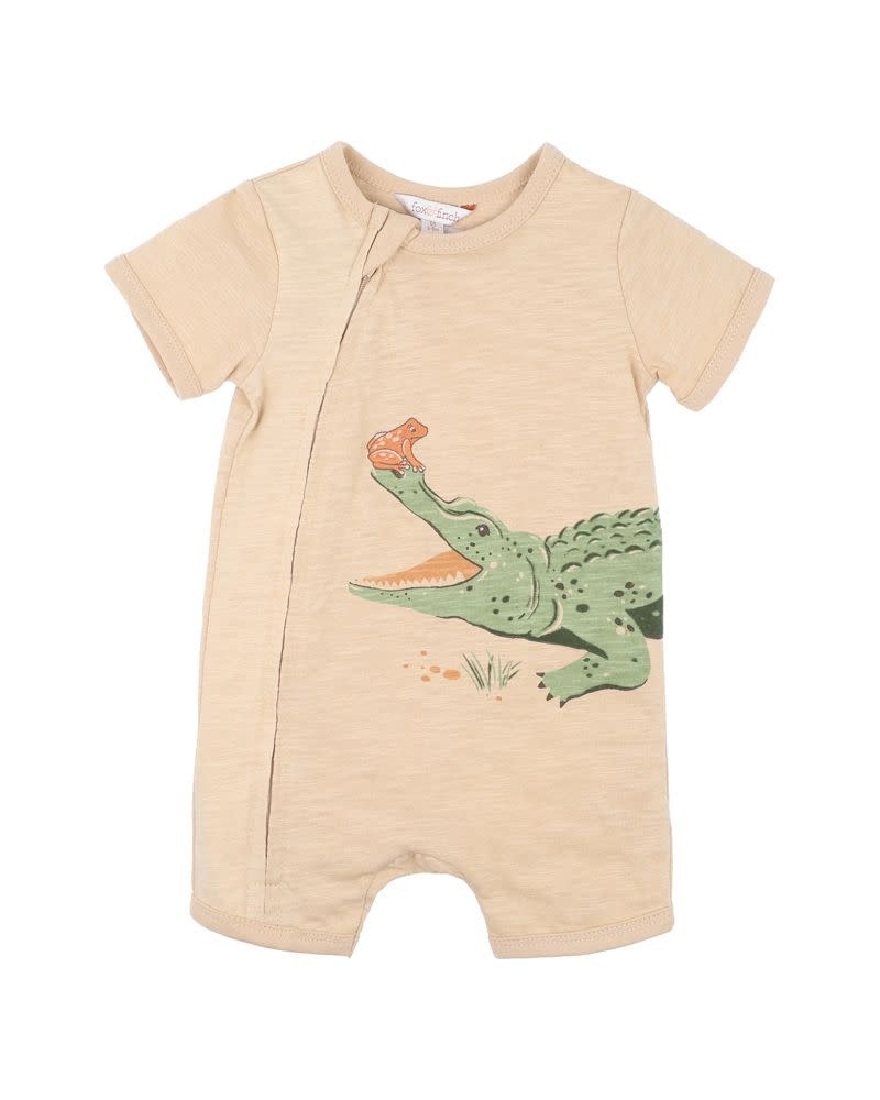 Crocodile SS Zip Romper Crocodile SS Zip Romper