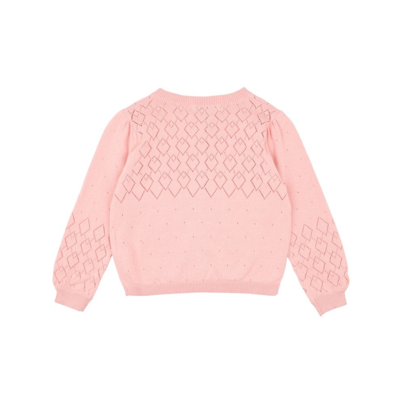 Fox & Finch Pink Pointelle Knitted Cardigan