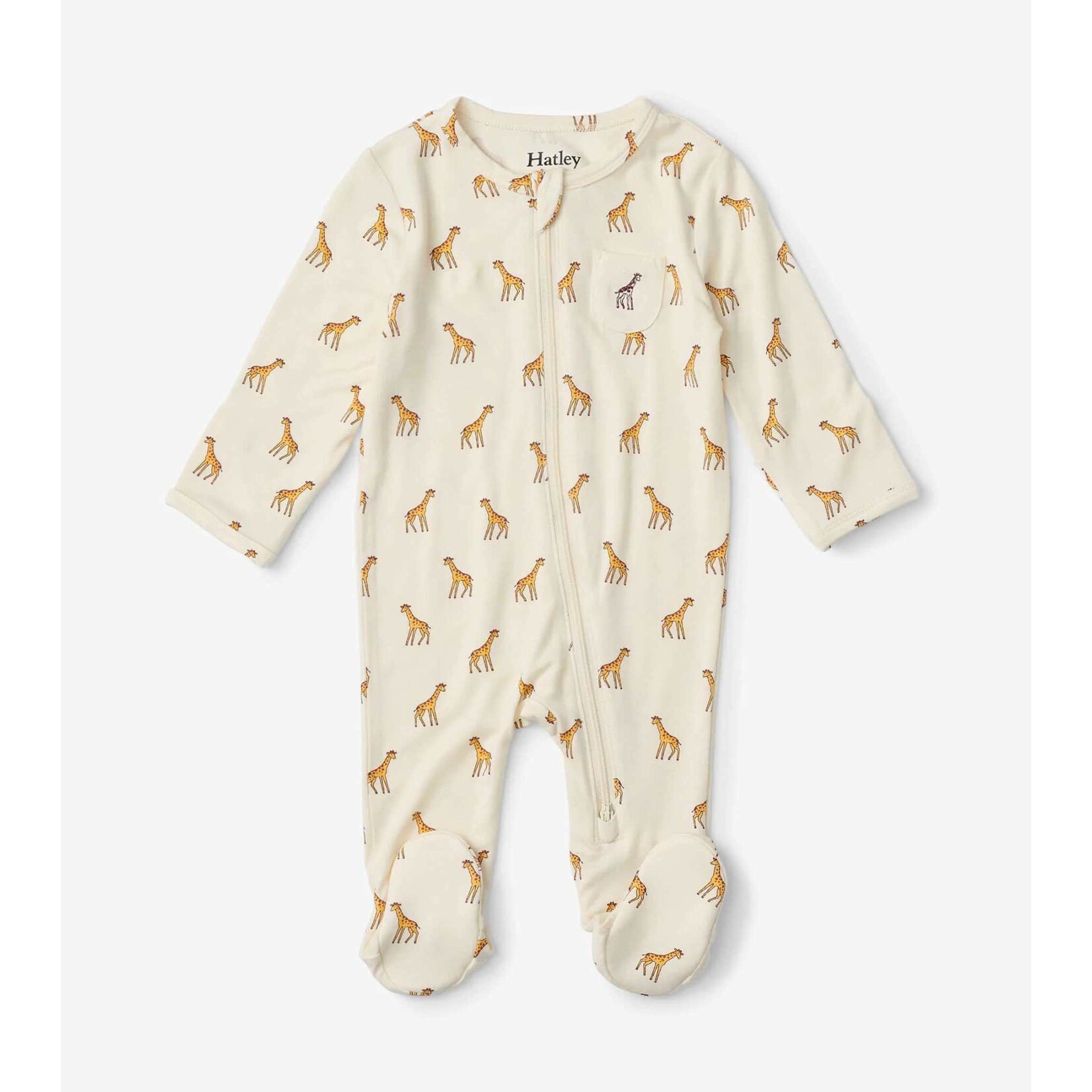 Hatley Little Giraffes Baby Footed Coverall