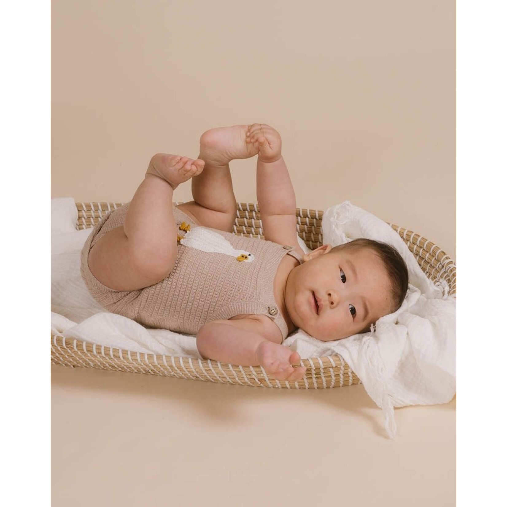 Bebe Chester Crochet Duck Knitted Bodysuit