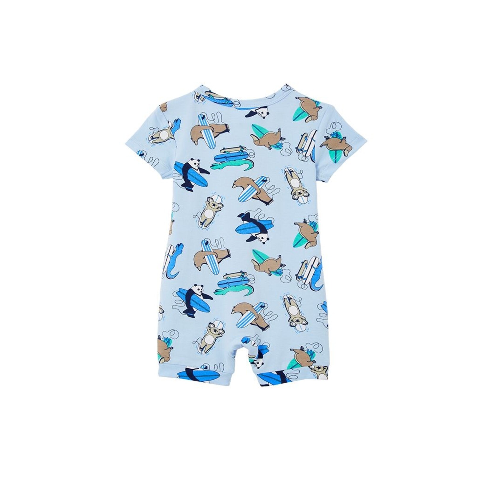 Milky Surfer Dudes Zip Romper
