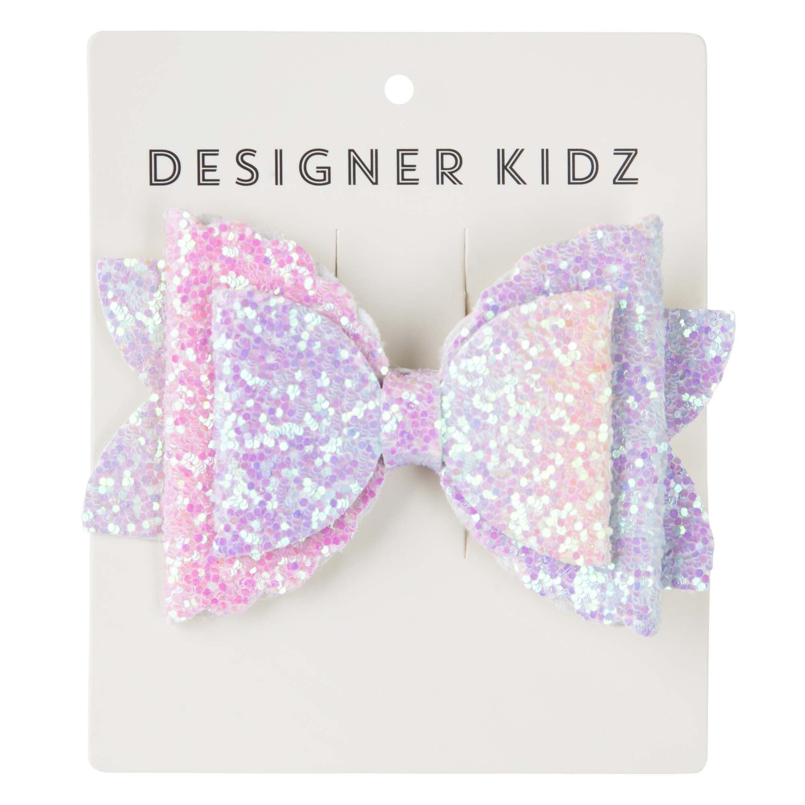 Designer Kidz Sparkle Bow Hair Clip Lavender