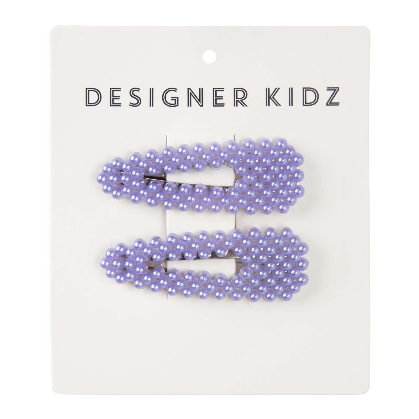 Designer Kidz Pearl Hair Clips Lavender