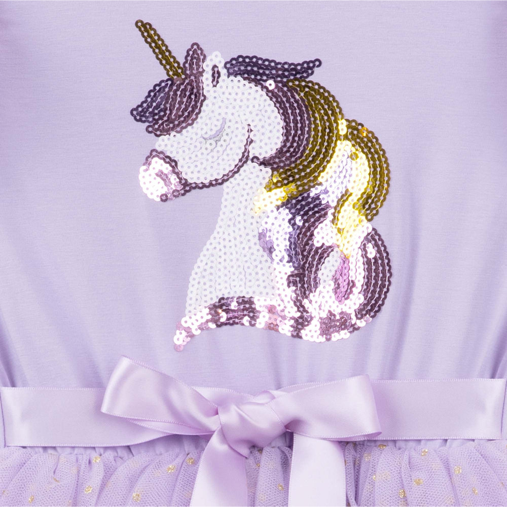 Designer Kidz Unicorn Sequin Tutu Dress Lavender