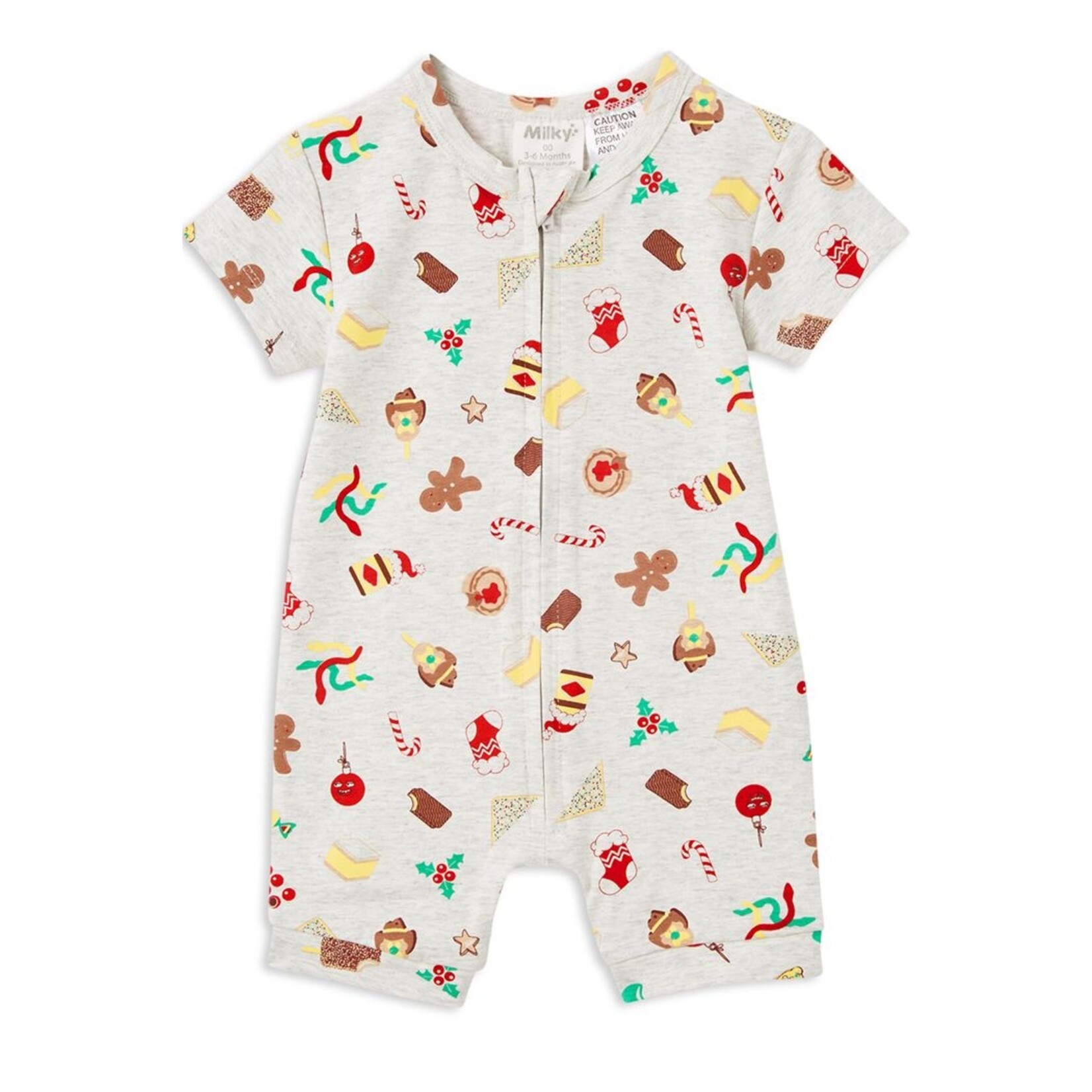 Milky Summer Christmas Zip Romper