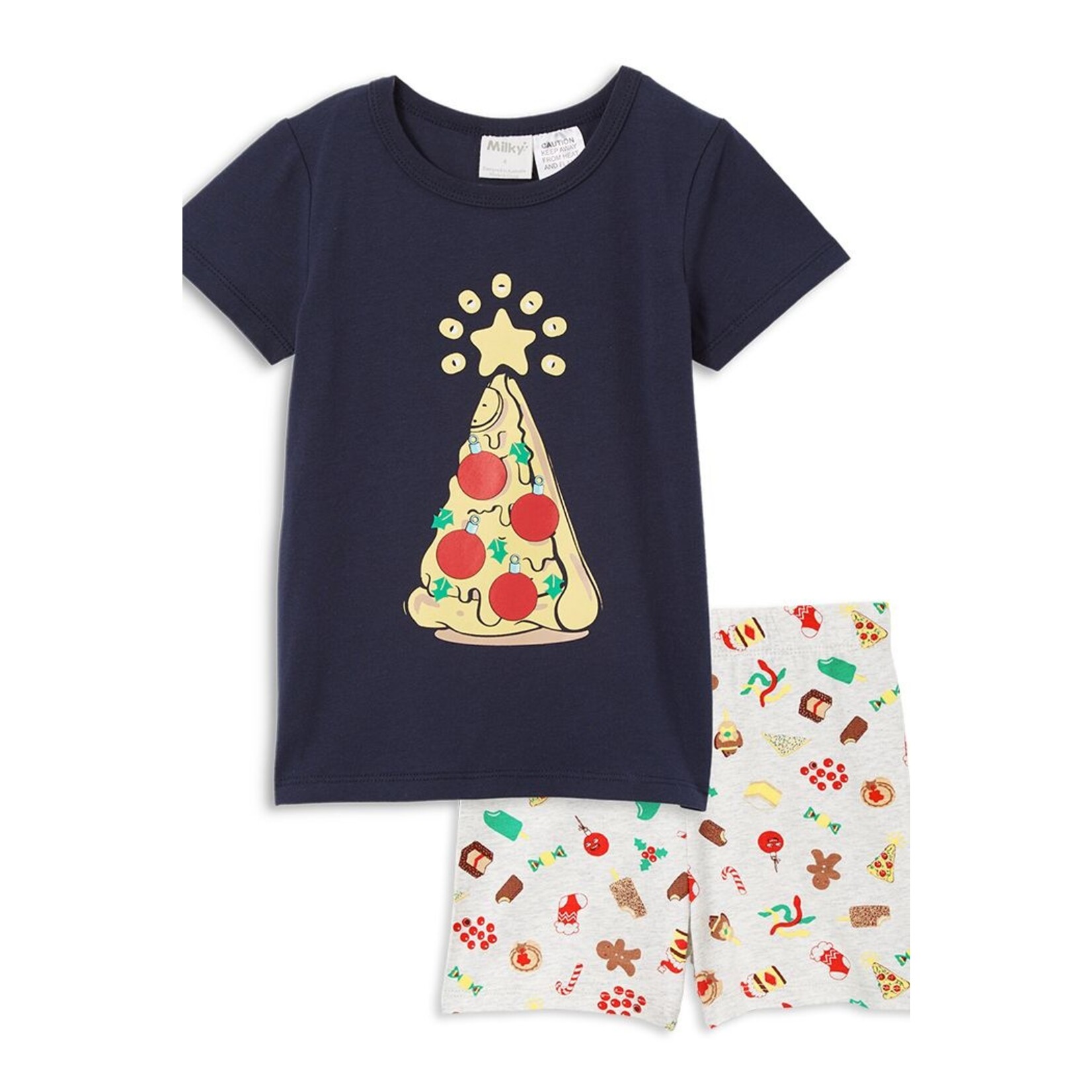 Milky Christmas Pizza PJs