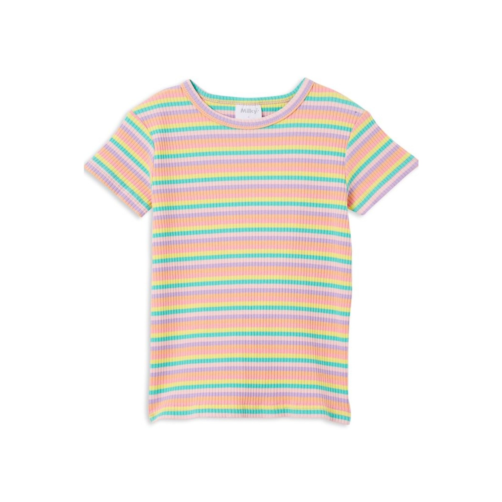 Milky Stripe Rib Tee