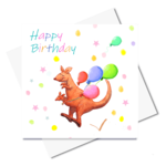 J. Callaway Designs Happy Birthday Kangaroos Greeting Card