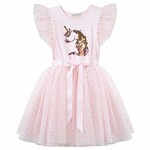 Designer Kidz Unicorn Sequin Tutu Dress Pink