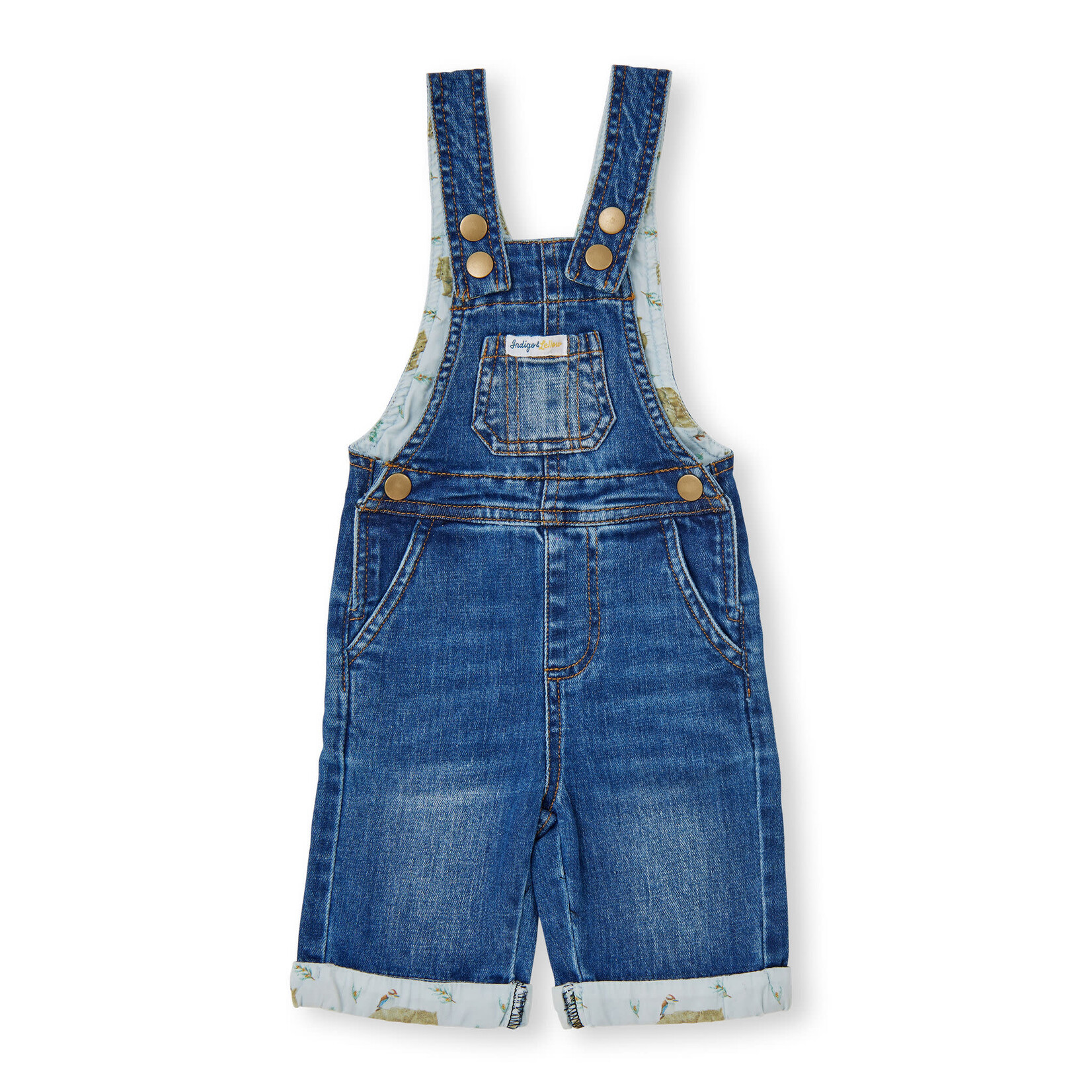 Indigo & Lellow Andie Denim Overalls Wombat