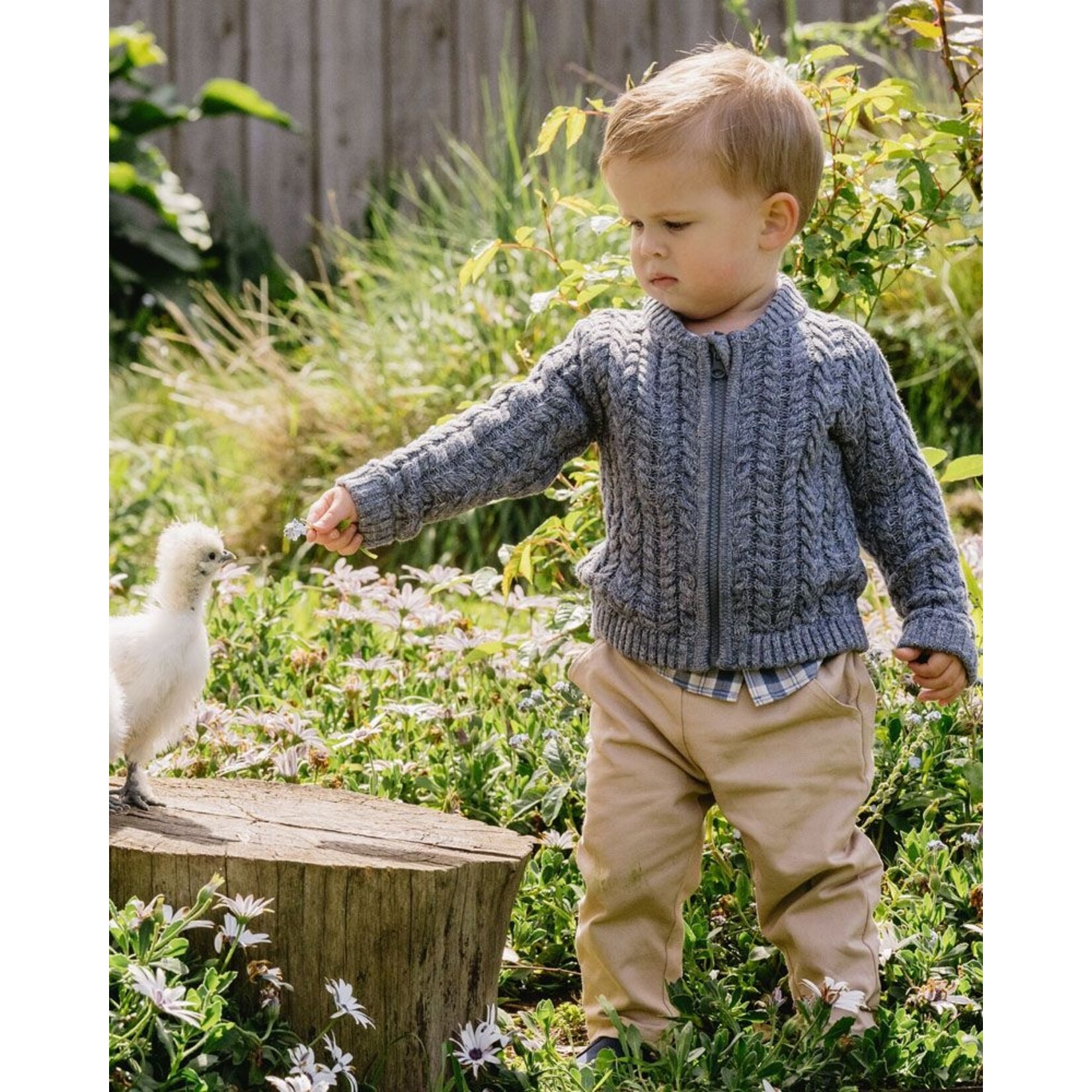 Bebe Oliver Cable Indigo Cardigan